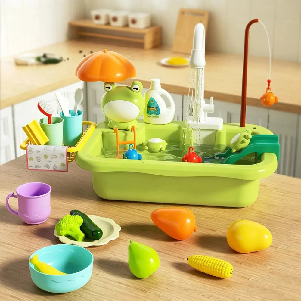 Conjunto de Brinquedos com Bomba para Mesa de Água para Atividade ao Ar Livre