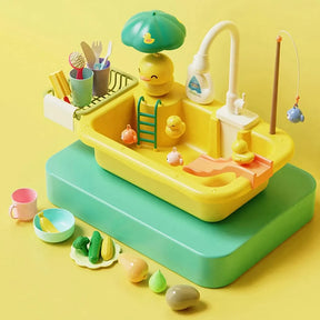 Conjunto de Brinquedos com Bomba para Mesa de Água para Atividade ao Ar Livre