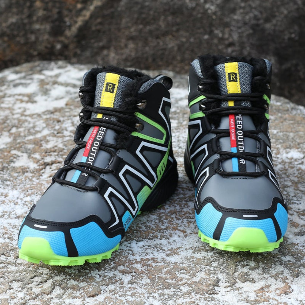 Botas de Caminhada Impermeáveis de Cano Curto com Cadarço para Inverno