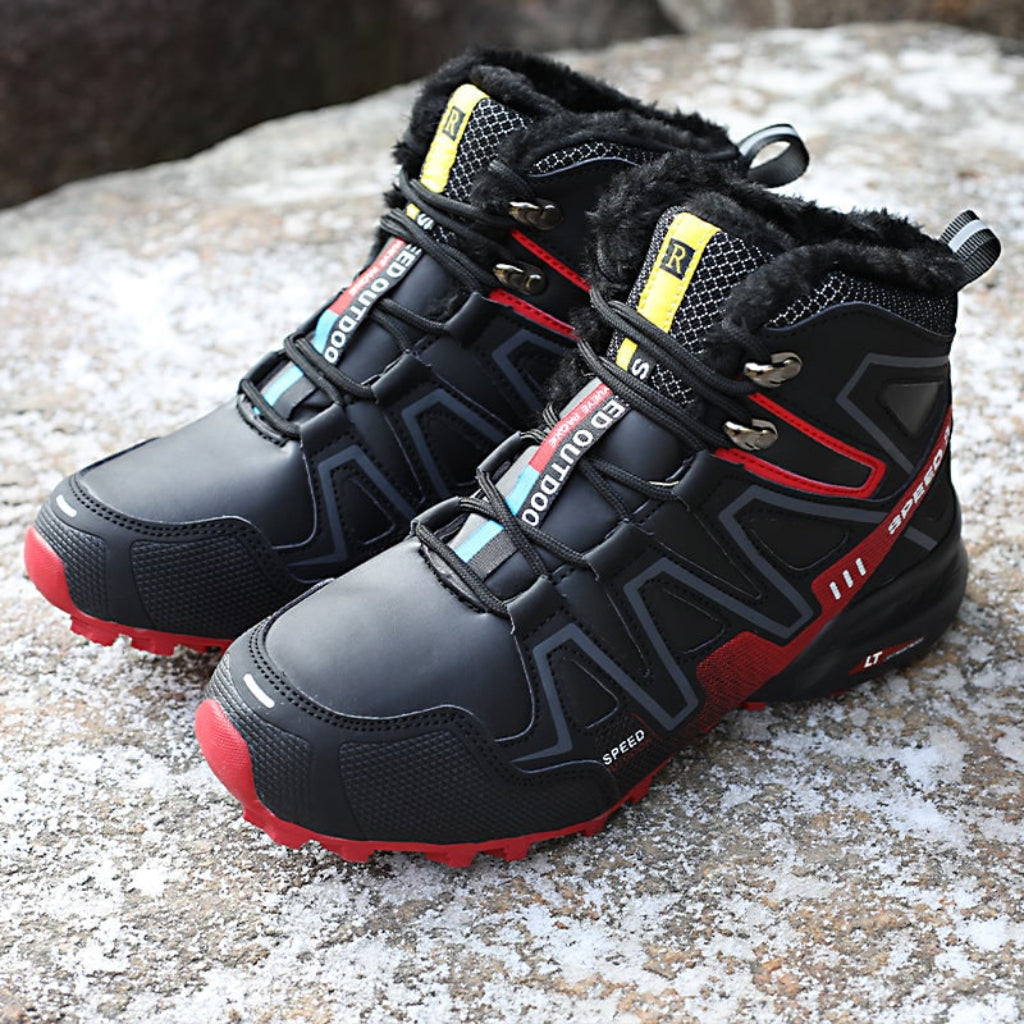 Botas de Caminhada Impermeáveis de Cano Curto com Cadarço para Inverno