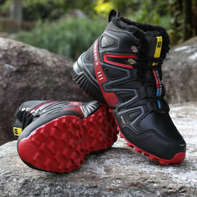 Botas de Caminhada Impermeáveis de Cano Curto com Cadarço para Inverno