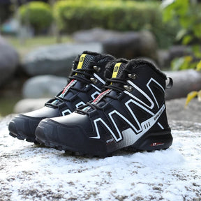 Botas de Caminhada Impermeáveis de Cano Curto com Cadarço para Inverno
