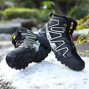 Botas de Caminhada Impermeáveis de Cano Curto com Cadarço para Inverno
