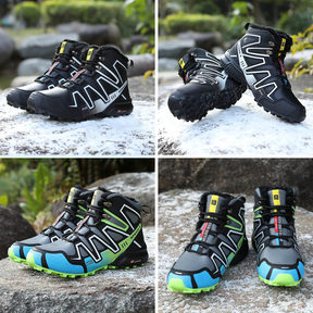 Botas de Caminhada Impermeáveis de Cano Curto com Cadarço para Inverno