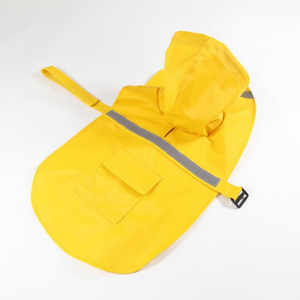 Capa de Chuva Impermeável para Cães com Capuz Ajustável