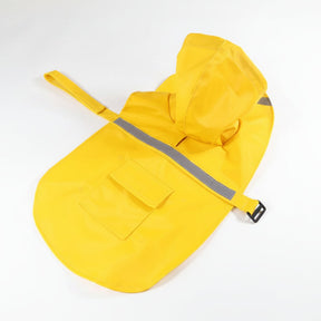 Capa de Chuva Impermeável para Cães com Capuz Ajustável