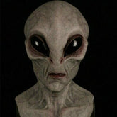 Full Head Alien Halloween Costume Mask with Hand-Painted Latex Silicone Finish