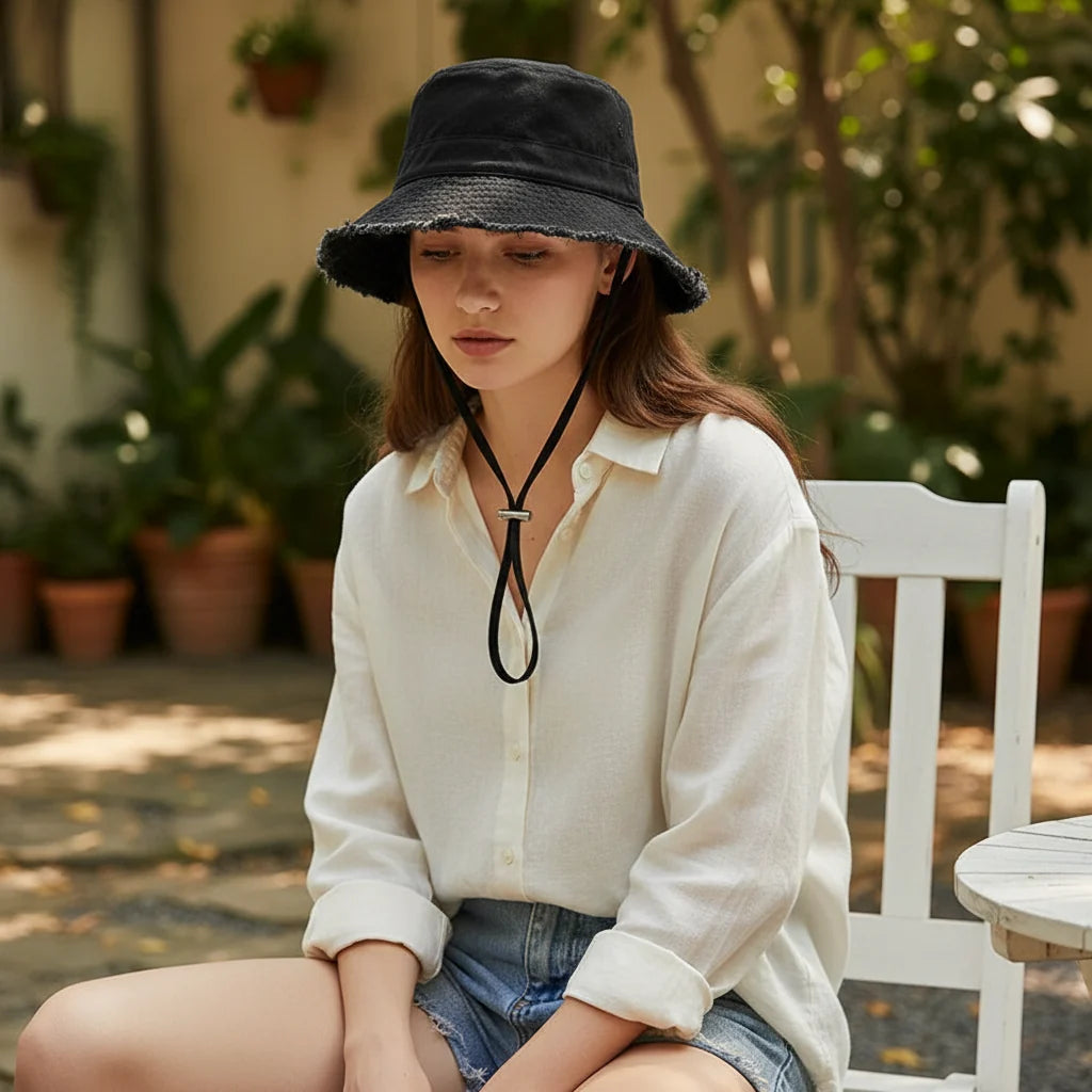 Chapéu Bucket Feminino Estilo Pescador | Chapéu de Sol