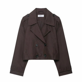 Trench Coat Cropped Feminino Curto | Casacos