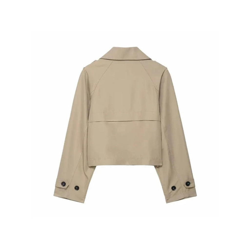 Trench Coat Cropped Feminino Curto | Casacos