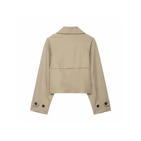 Trench Coat Cropped Feminino Curto | Casacos