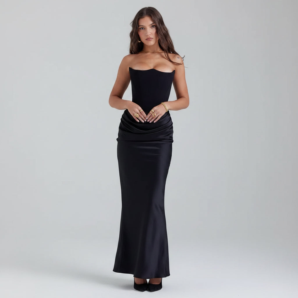 Vestido de Festa Feminino com Corset