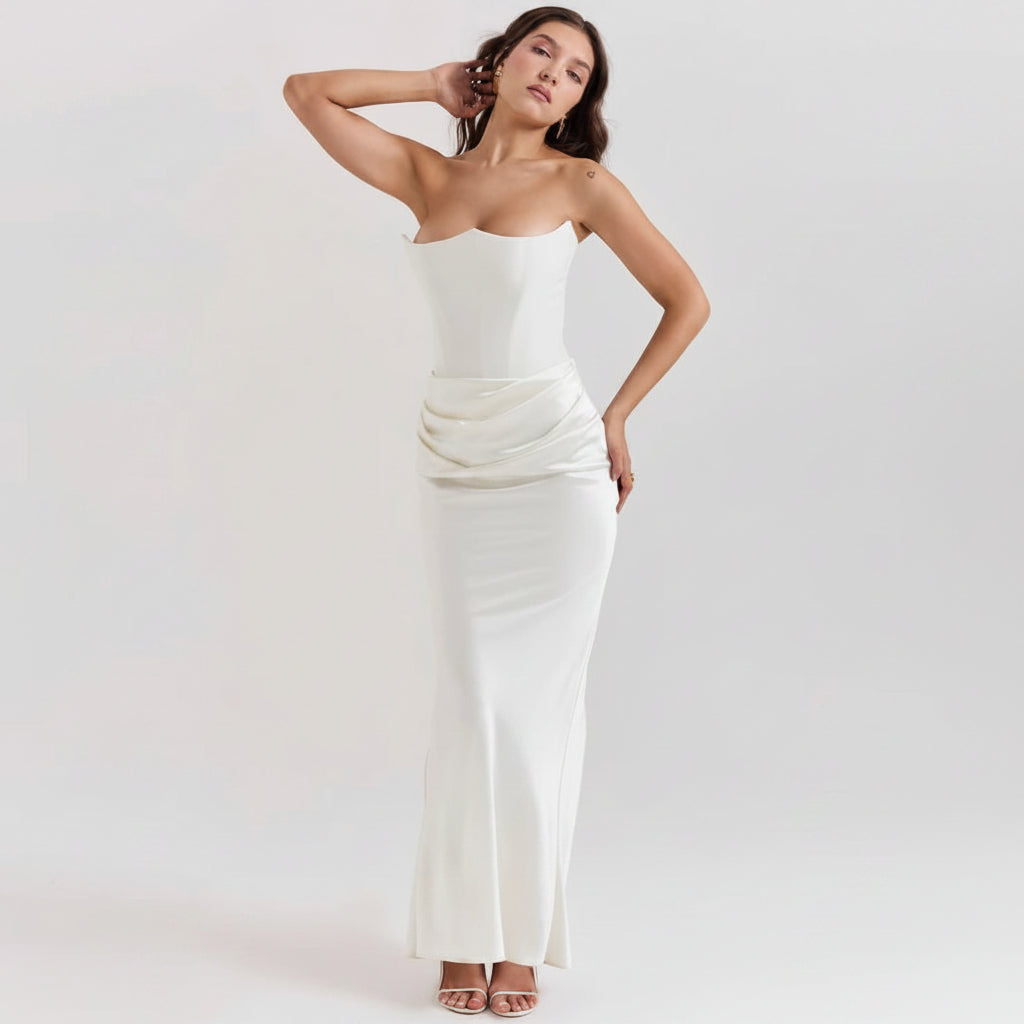 Vestido de Festa Feminino com Corset