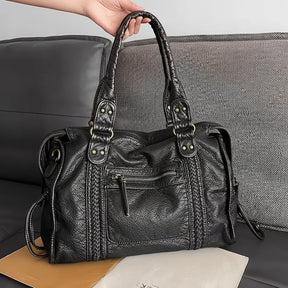 Bolsa feminina grande estilo retrô com alça ajustável