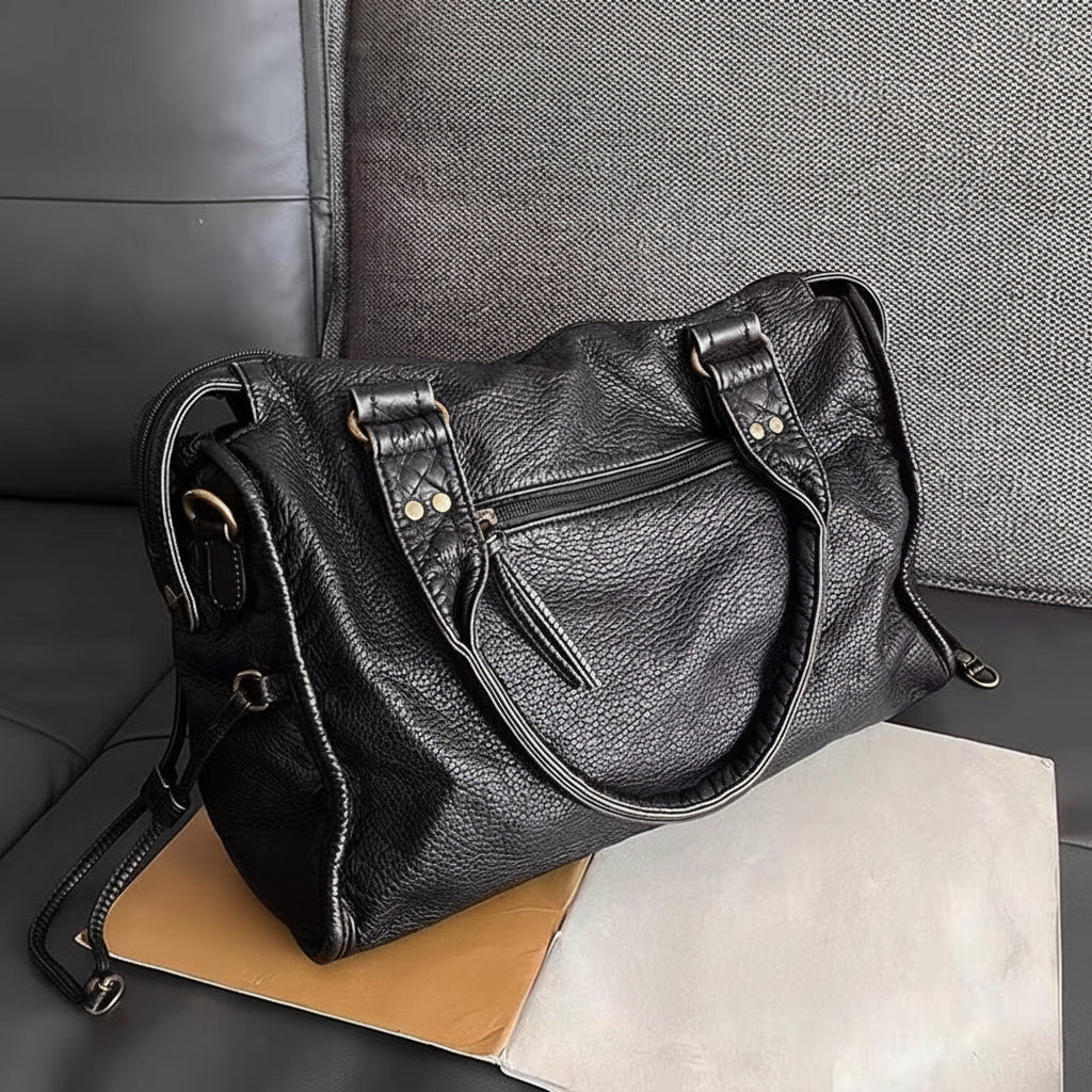 Bolsa feminina grande estilo retrô com alça ajustável