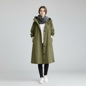 Trench Coat Feminino Impermeável | Casaco de Inverno