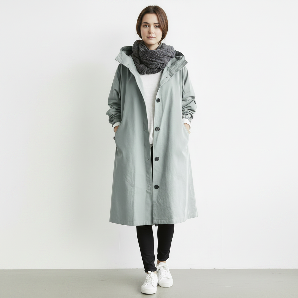 Trench Coat Feminino Impermeável | Casaco de Inverno