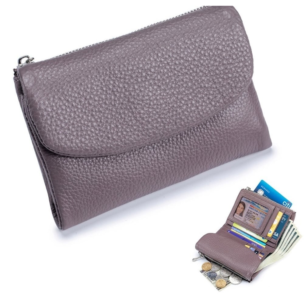 Carteira Feminina com RFID, Porta-cartões Slim e Porta-moedas