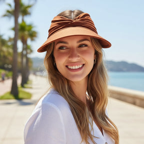 Chapéu de Praia Feminino de Aba Larga Dobrável | Proteção Solar