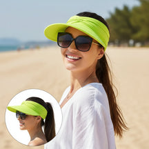Chapéu de Praia Feminino de Aba Larga Dobrável | Proteção Solar