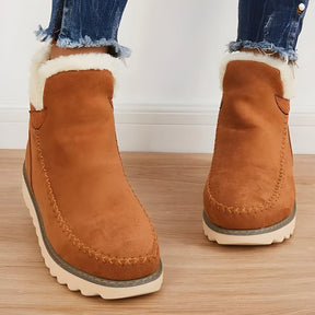 Botas Femininas de Inverno de Cano Curto (Slip-on) | Forradas