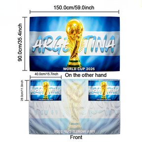 Capa de torcedor da Argentina para a Copa do Mundo bandeira estandarte futebol