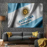 Banner de Decoração de Parede da Copa do Mundo com a Bandeira da Argentina