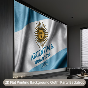 Banner de Decoração de Parede da Copa do Mundo com a Bandeira da Argentina