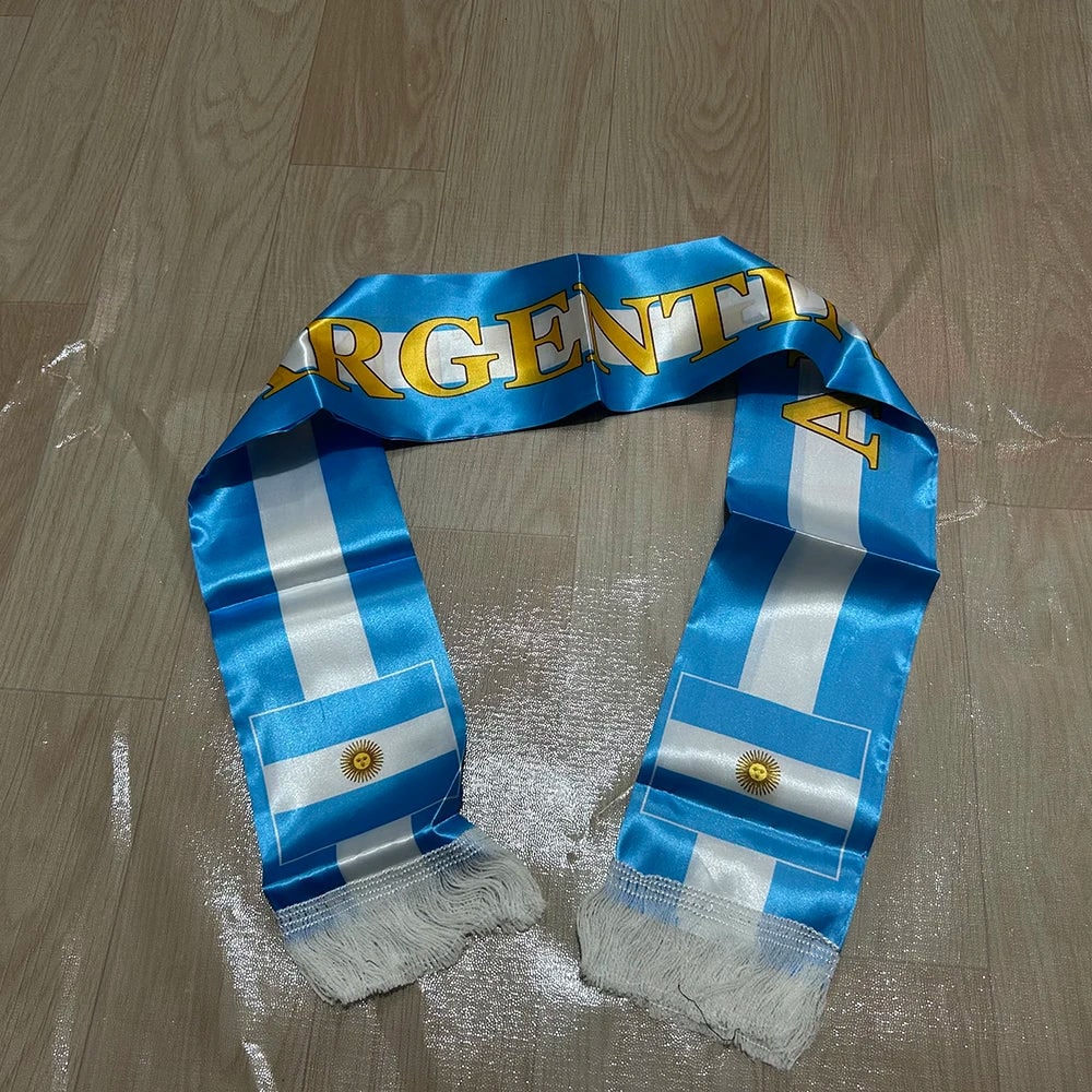Cachecol de Futebol da Argentina da Copa do Mundo Dupla Face Cachecol Esportivo