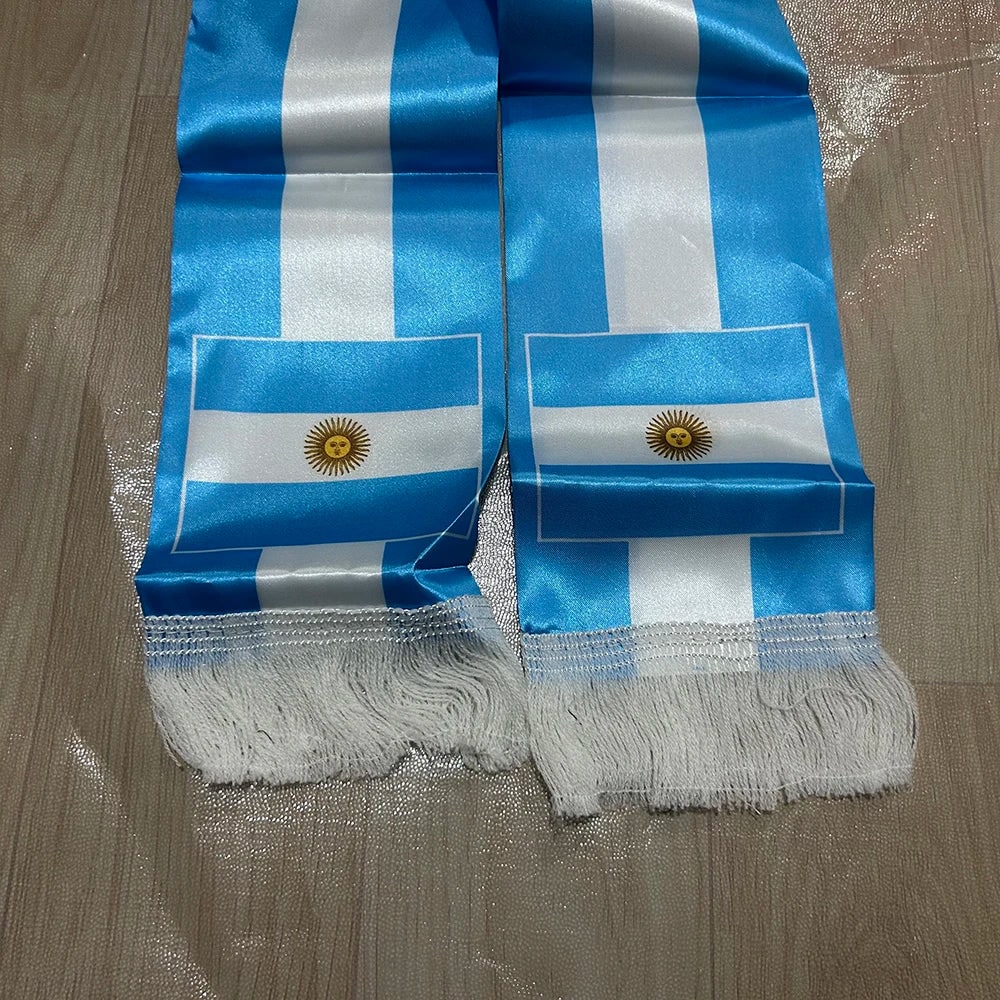 Cachecol de Futebol da Argentina da Copa do Mundo Dupla Face Cachecol Esportivo