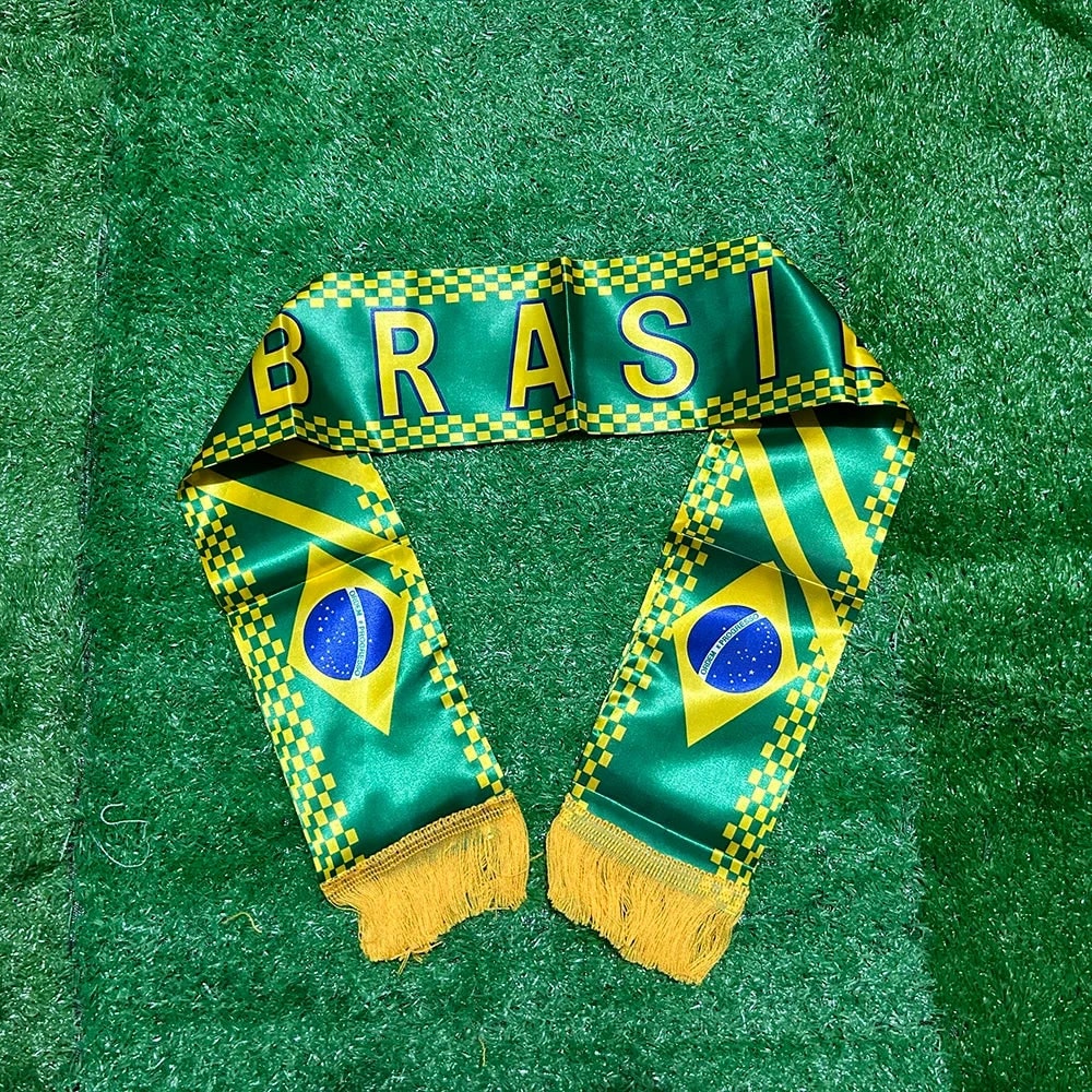 Cachecol de Franja da Copa do Mundo do Brasil Cachecol do Brasil