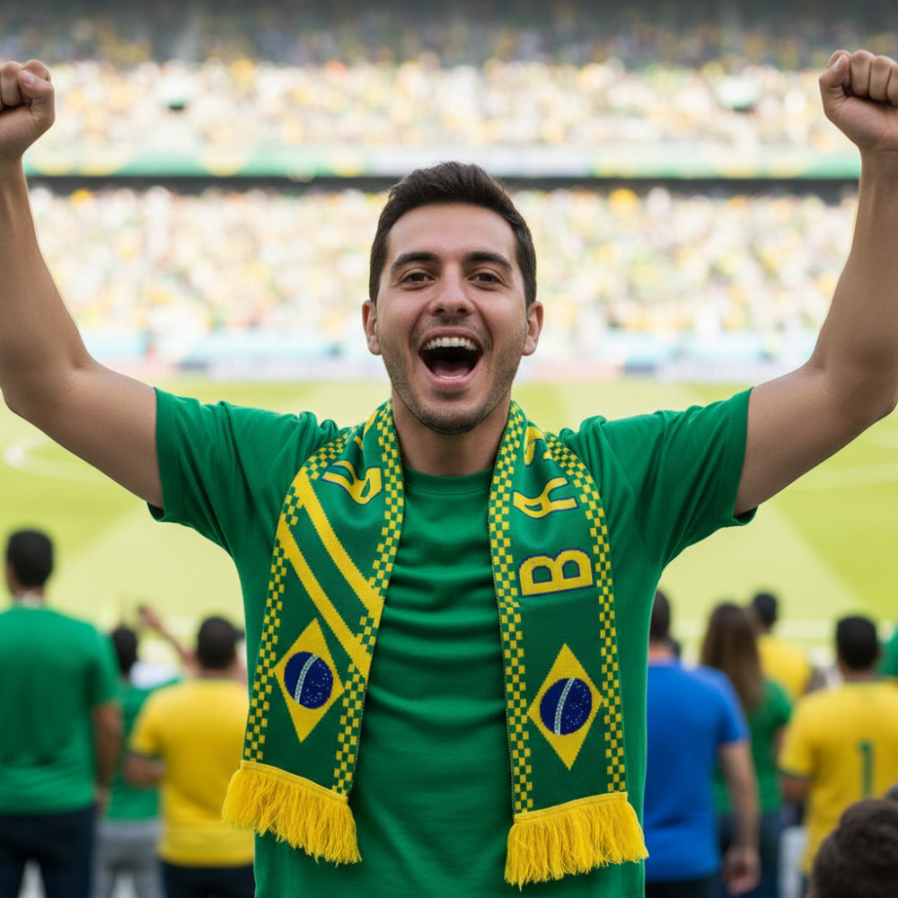 Cachecol de Franja da Copa do Mundo do Brasil Cachecol do Brasil