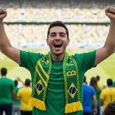 Cachecol de Franja da Copa do Mundo do Brasil Cachecol do Brasil