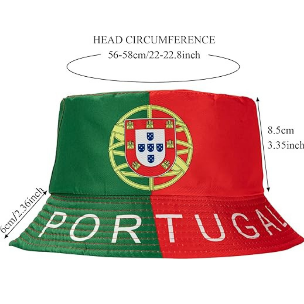 Chapéu Bucket de Copa do Mundo Reversível de Tela Dobrável