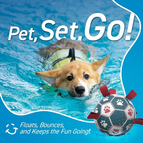 World Cup Interactive Dog Toy Durable Ball Mesh Rope Grip