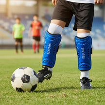 Caneleiras de Futebol Juvenil para Copa do Mundo com Mangas de Proteção Anticolisão