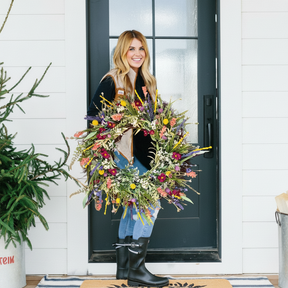 Wreath Front Door Spring Floral Seasonal Decor