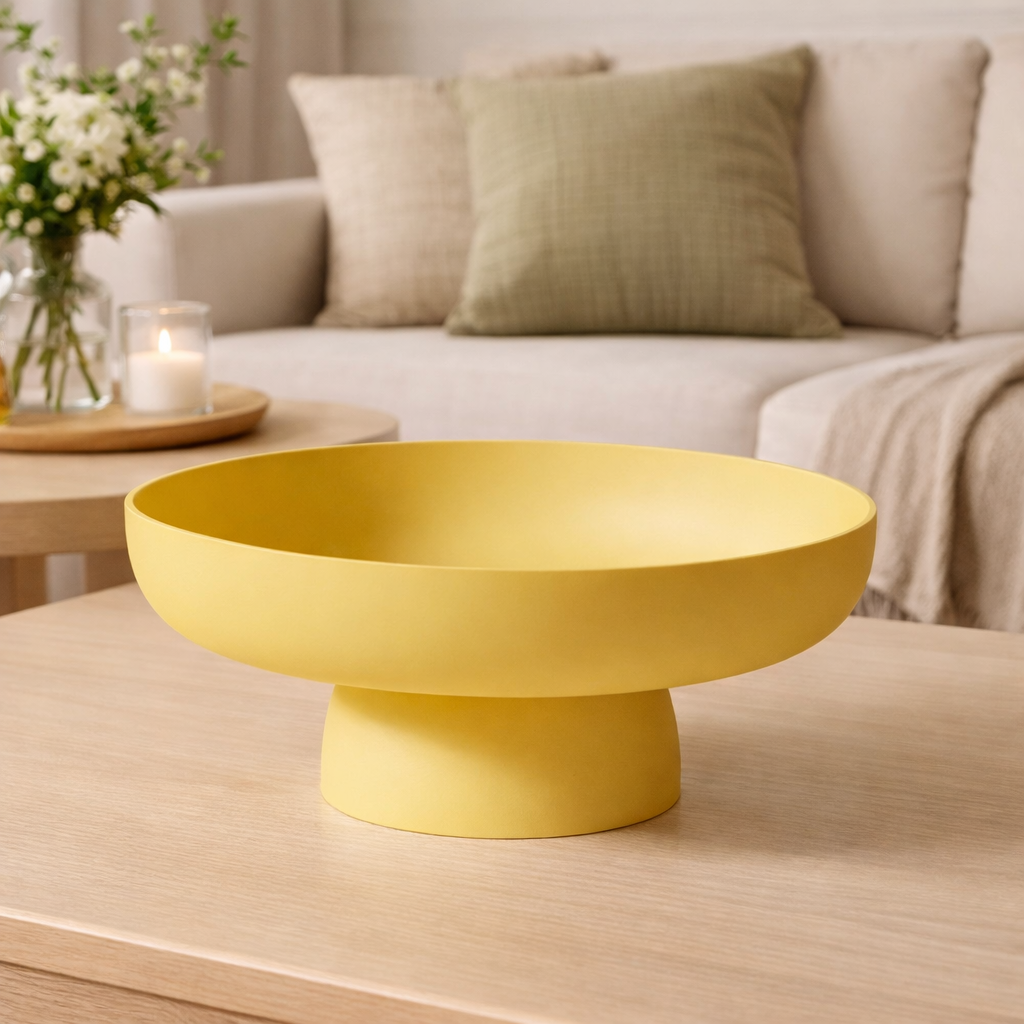 Fruteira Retrô de Cerâmica para Bancada de Cozinha Tigela Decorativa de Servir